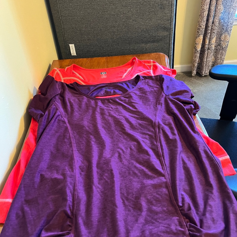 Two Fitness Tops Women Size XL